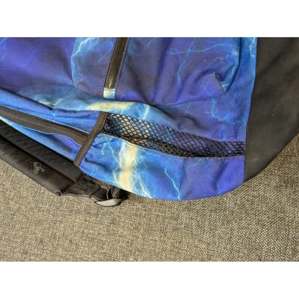 Jansport Blue Lightning Strike Canvas  Backpack Throwback School Book Bag Laptop